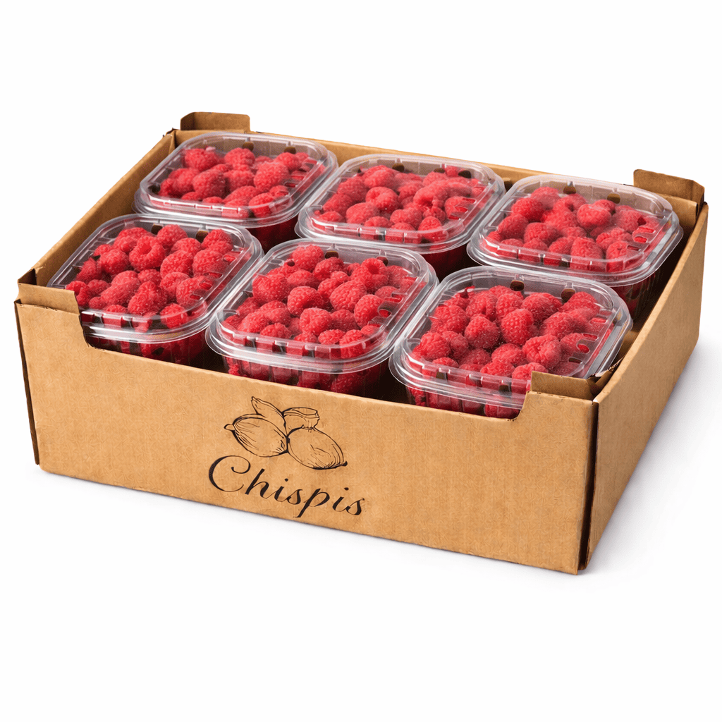 caja de frambuesas para b2b